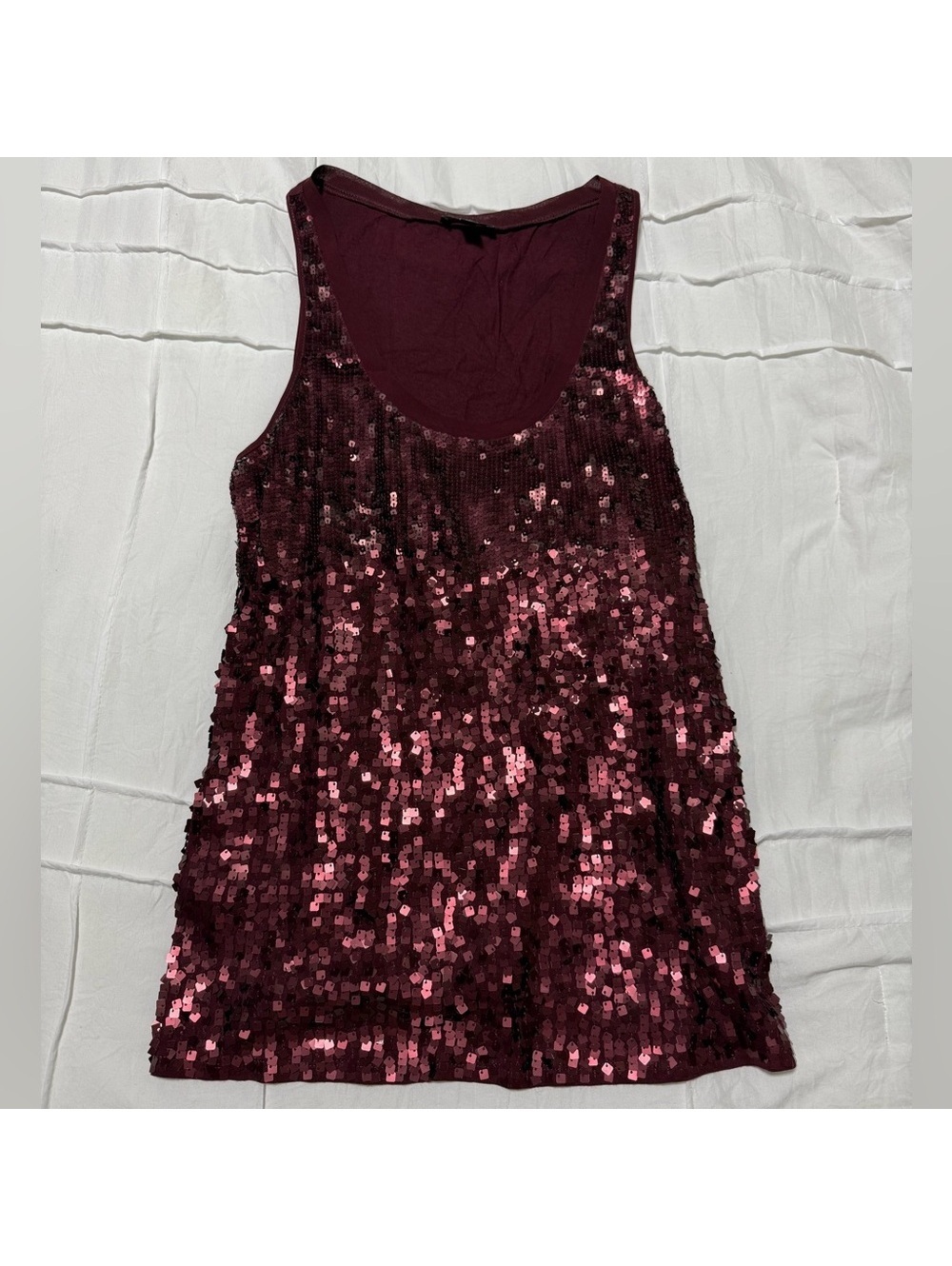 Express Burgundy Sequin Tank- Size S